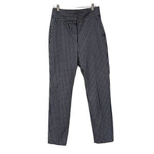 Zara Blue Navy Gingham Plaid Pants